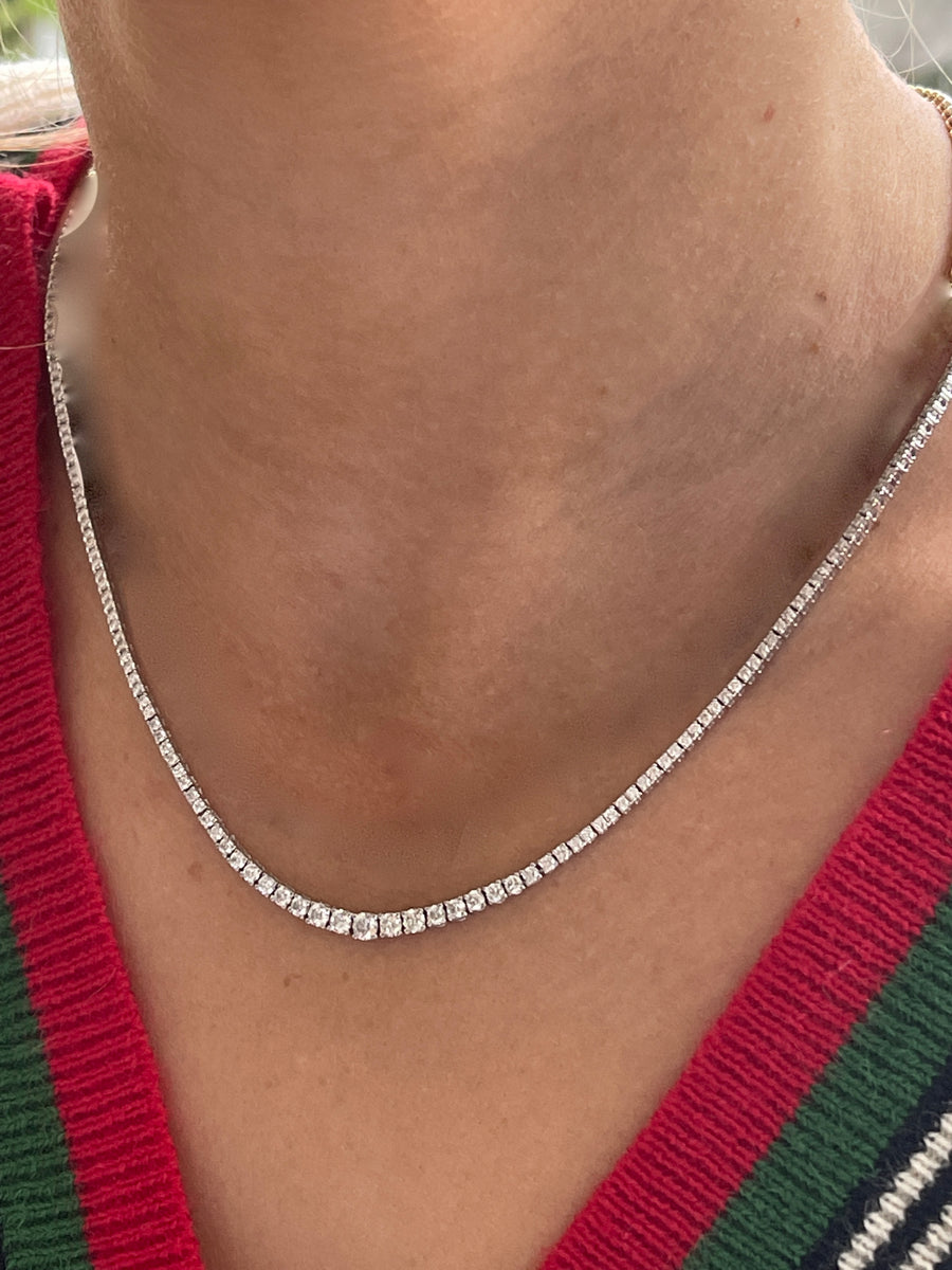 Diamond tennis chain choker Clearance