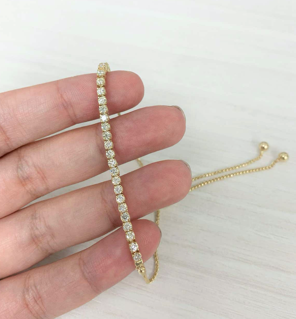 Buy MINUTIAE Adjustable Stylish Cubic Zirconia Diamond Armlet Link Bracelet  for Women & Girls (Gold) at Amazon.in